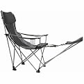 Travel Chair with Footrest - Gray/ Black