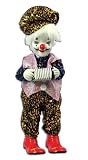 Clown Figurine with Accordion, Musical, 13 Height