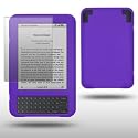 AMAZON KINDLE 3 PURPLE SILICONE SKIN CASE WITH SCREEN PROTECTOR BY CELLAPOD CASES