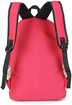 Cute National Lady Style Canvas School Bag/backpack for Boys or Girls (Deep Blue+White Flowers)