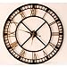 LARGE WALL CLOCK - LARGE IRON WALL CLOCK WITH ROMAN NUMERALS