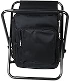 Backpack Camp Stool Cooler- Black