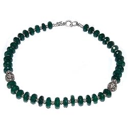 Gem Jewelry Sterling Silver Onyx Necklace 19 inches (gnklcs331nklc)