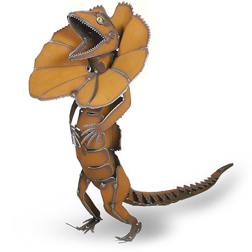 Frilled Neck Lizard Handcrafted Metal Sculpture, 20