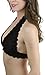 ToBeInStyle Women's Sheer Lace Halter Top Bralette - Black - Medium