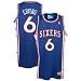 Men`s Philadelphia 76ers #6 Julias Erving Royal Blue Swingman Jersey - XL