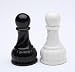 3.625 inch Black And White Ceramic Chess Pawn Salt And Pepper Pot Set