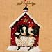 4" Folk Art "Noel" Farm Animals In Barn Christmas Ornament #W3470
