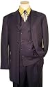 Steve Harvey Solid Black Super 120's Wool Wideleg Suit By Zanetti