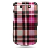 Hard Snap-on Shield With HOT PINK CHECKERED PLAID Design Faceplate Cover Sl ....