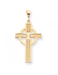 10k Yellow Gold Cross Charm - Religious Jewelry