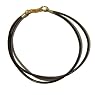 Leather Cord 15 Black 2mm Round Lobster Claw Clasp Genuine Suede Necklace for Pendants