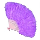 Lavender Feather Tea Party Fan