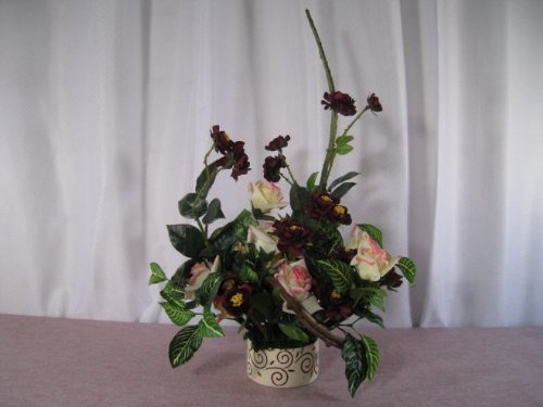 人工観葉植物・造花・綺麗な薔薇・つゆ付き（エビ＆ピンク）・光触媒品コストゼロの空気清浄機