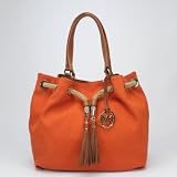 Michael Kors Marina Large Gathered Tote Tangerine