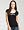 bebe Logo Cuffed Sleeve Tee - BLACK (XS)