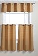 Regal Home 60-Inch by 12-Inch Basketweave Grommet Solid Texture 3-Piece Window Set Valance, Gold