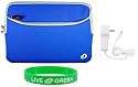 Non-OEM Amazon Kindle DX 9.7 Dual-Pocket Sleeve Case with Home Wall Charger - Dark Blue