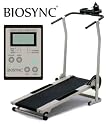Biosync Foldable Manual Treadmill w/ 3 position incline, Exercise Computer & Water Bottle