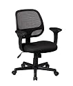 Office Star Work Smart Mesh Back Office Task Desk Chairs With Arms EM20222-3