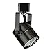 Liphontcta H System GU10 Line Voltage Track Lighting Fixture Black with 7.5W 3K Warm White LED Bulb HTC-9154-W3K-BK