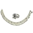 India Anklets Toe Ring Pair Sterling Silver Jewelry 10.50 inches (sanklt040)