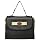 Bow Detail Fashion Cross Body / Shoulder Bag Black & Beige