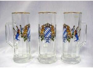 Bavarian Crest Glass Beer Mug