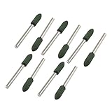 uxcell 　 円錐形のヘッド　シャンク直径3mm　研削取り付けポイント　グリーン　5mm x 15mm　10個