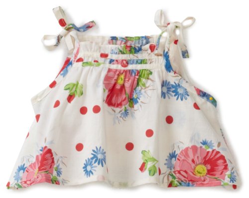 Room Seven Baby-Girls Infant Bizar 4904-01 Shirt, White Poppies, 18 Months