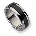 Stainless Steel and Carbon Fiber 8mm Polished Band