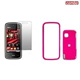 Nokia Nuron 5230 Combo Rubber Feel Hot Pink Protective Case Faceplate Cover ....