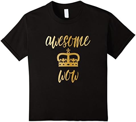 Kids awesome hat of king wow t shirt 12 Black