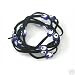 Black Suede Kabbalah String Bracelet with Lucky Eyes
