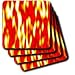 Kitchen & Housewares : Flames, Fire - Set Of 8 Ceramic Tile Coasters