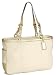 Coach White Gold Gallery Leather Large East West Tote Bag - Coach 17722WG