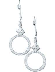 14KT White Gold 0.50 CTW Diamond Fashion Earrings