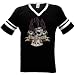 No Time For Losers Mens Ringer T-shirt, Skull Cards and Pistons Old School Chopper Tattoo Design Men
