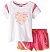 PUMA Little Girls' Shoulder Pieced Tee and Short Set