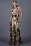 Animal Print Halter Gowns by Faviana