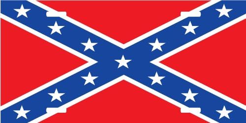 Custom Printed License Plate CONFEDERATE Rebel Flag
