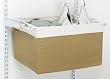 Rubbermaid 3F10 Configurations Large Sliding Basket, Natural Canvas, Khaki/White