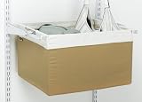 Rubbermaid 3F10 Configurations Large Sliding Basket, Natural Canvas, Khaki/White