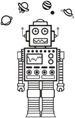 23.6" X 39.4" Auto Robot Decoration Wall Decals Removable Wall Art Decor Mural DIY Vinyl Wall Sticker Robot Wall Decor Kid 's Bedroom Family Home.