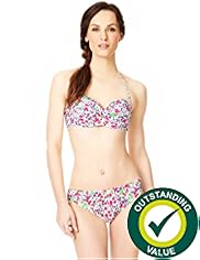 Ditsy Floral Underwired Twisted Bandeau Bikini Top