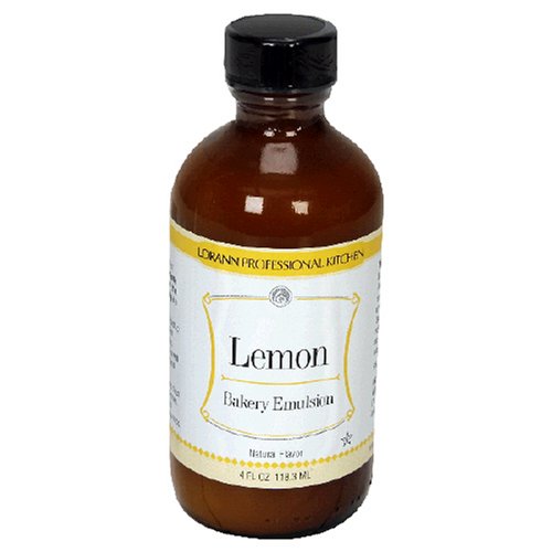 LorAnn Bakery Emulsions, Lemon Bakery Emulsion, 4-Ounce Bottles (Pack of 5) by LorAnn Oils