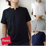 Hanes 1Pシャツ キーネックＴシャツ(21-212)