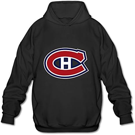Nhl Montreal Canadiens Logo Design Mens Hooded Sweatshirt Black