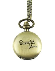 Youyoupifa Bronze Alloy Character Pattern Quartz Pocket Watch(Unisex)