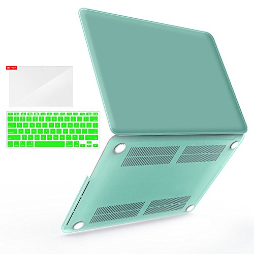 iBenzer Macbook Pro Retina 13" Plastic Hard Case, Keyboard Cover, Screen Protector, Green